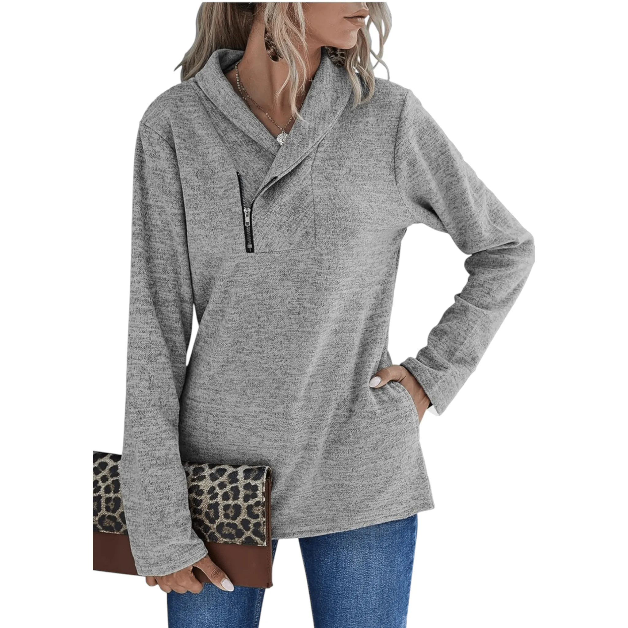 Women's High Neck Sweatshirts 'Ysoea' Long Sleeve Blouses