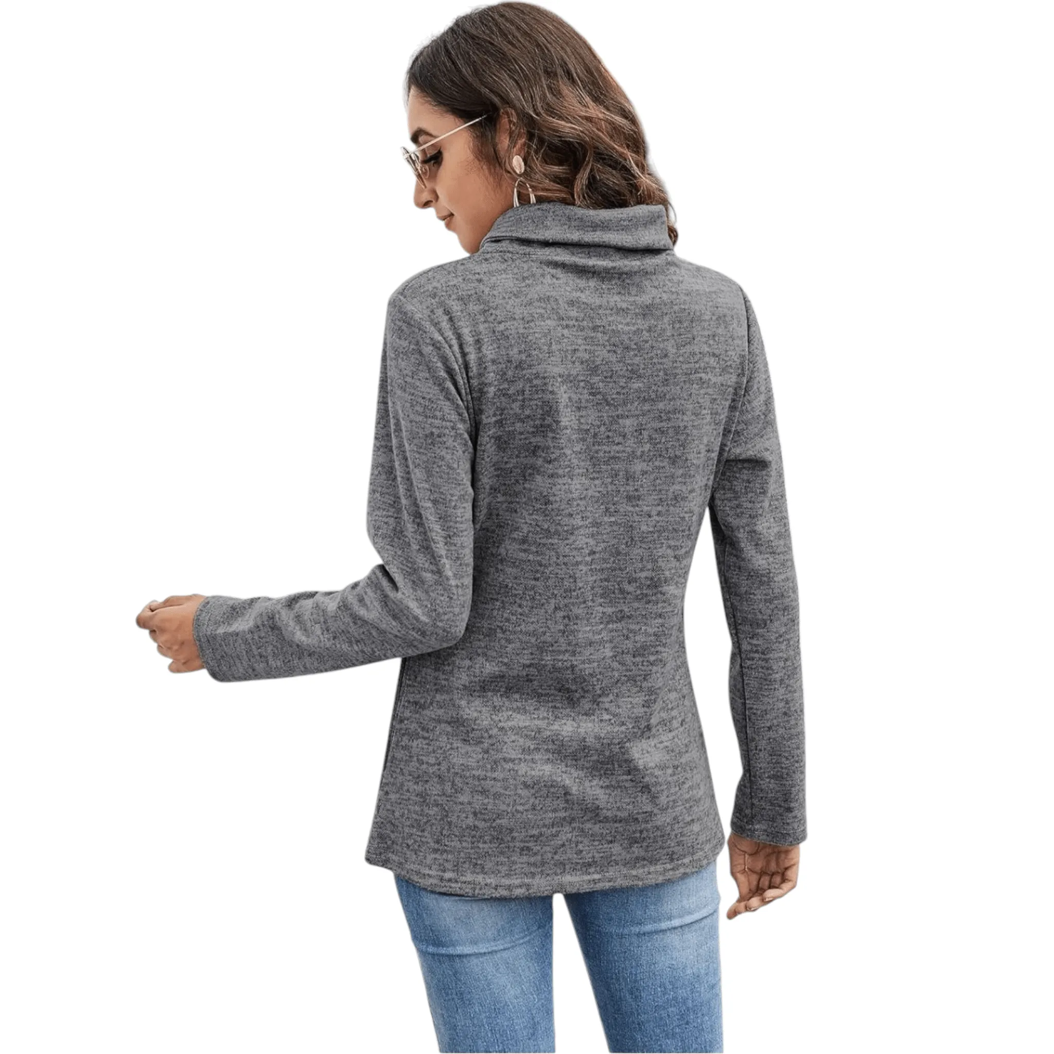 Women's High Neck Sweatshirts 'Ysoea' Long Sleeve Blouses