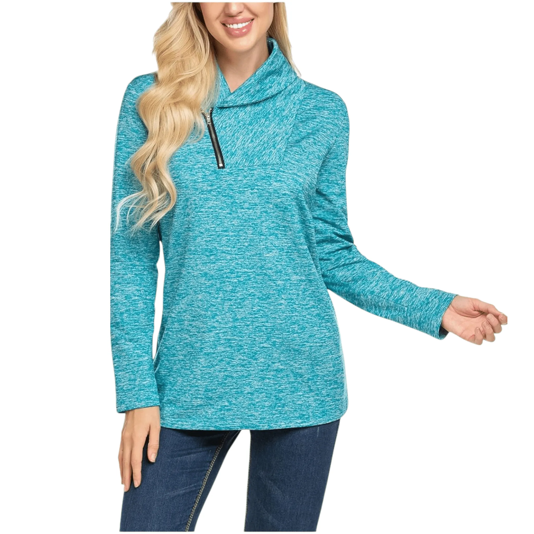 Women's High Neck Sweatshirts 'Ysoea' Long Sleeve Blouses