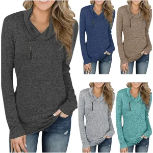 Women's High Neck Sweatshirts 'Ysoea' Long Sleeve Blouses