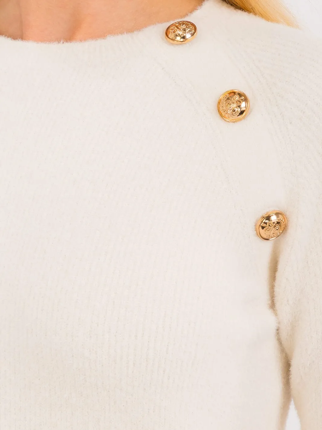 WOMEN'S LONG SLEEVES BUTTONS DETAILED BLOUSE TOP