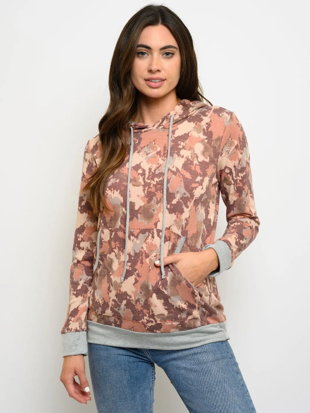 WOMEN'S MULTI LONG SLEEVE HOODIE TOP
