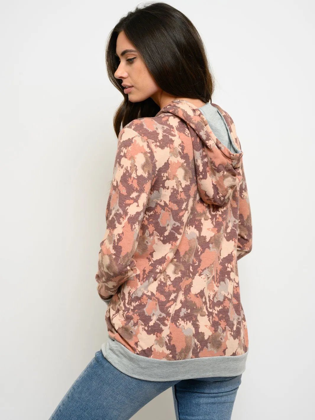 WOMEN'S MULTI LONG SLEEVE HOODIE TOP