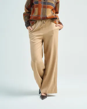 wool blend twill pants