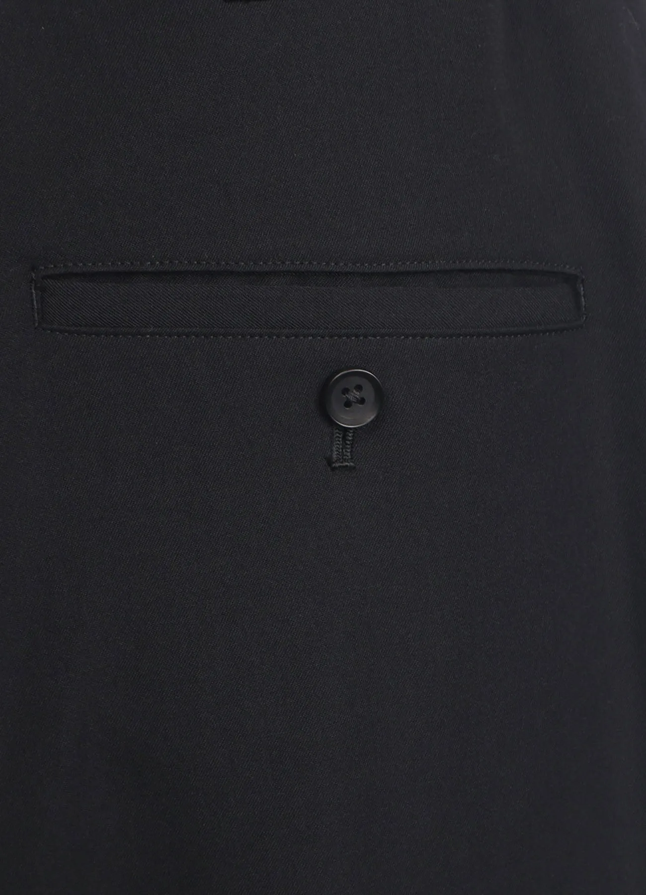 WOOL GABARDINE WAIST DRAWSTRING PANTS