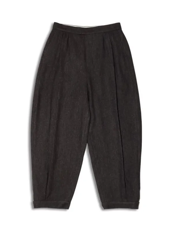 WOOL SHIRRING PANTS