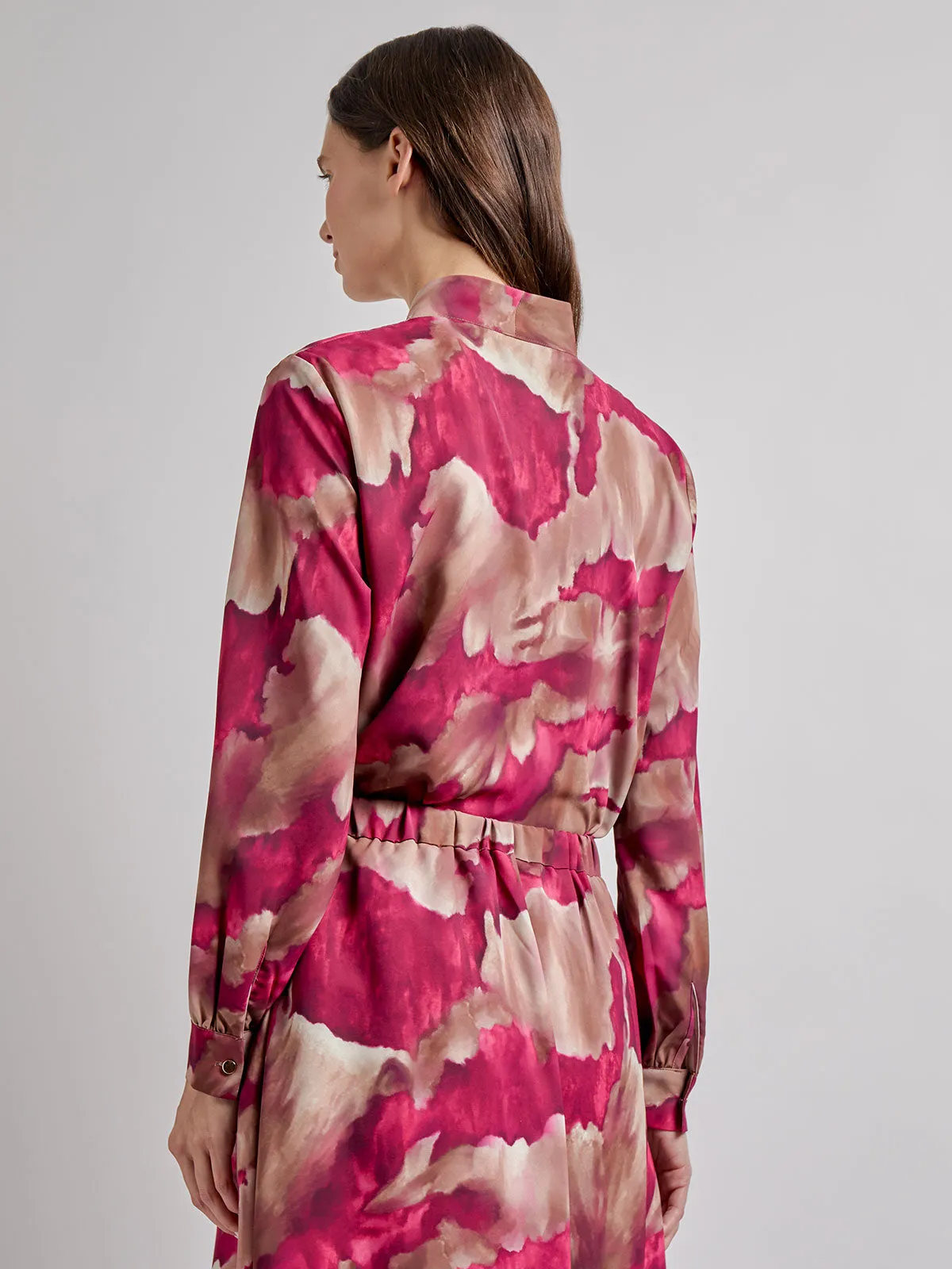 Woven Watercolor Print Blouse - Vanity Fit