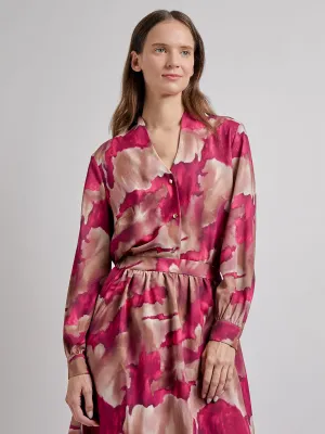 Woven Watercolor Print Blouse - Vanity Fit