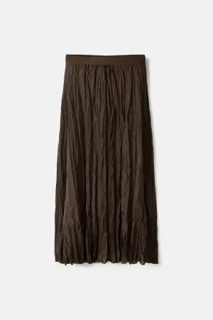 Wrinkled Effect Plissé Skirt