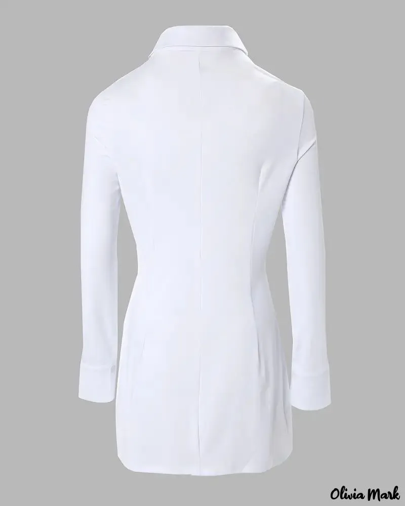 Xieyinshe - Asymmetric Long Sleeve Slit Casual Top