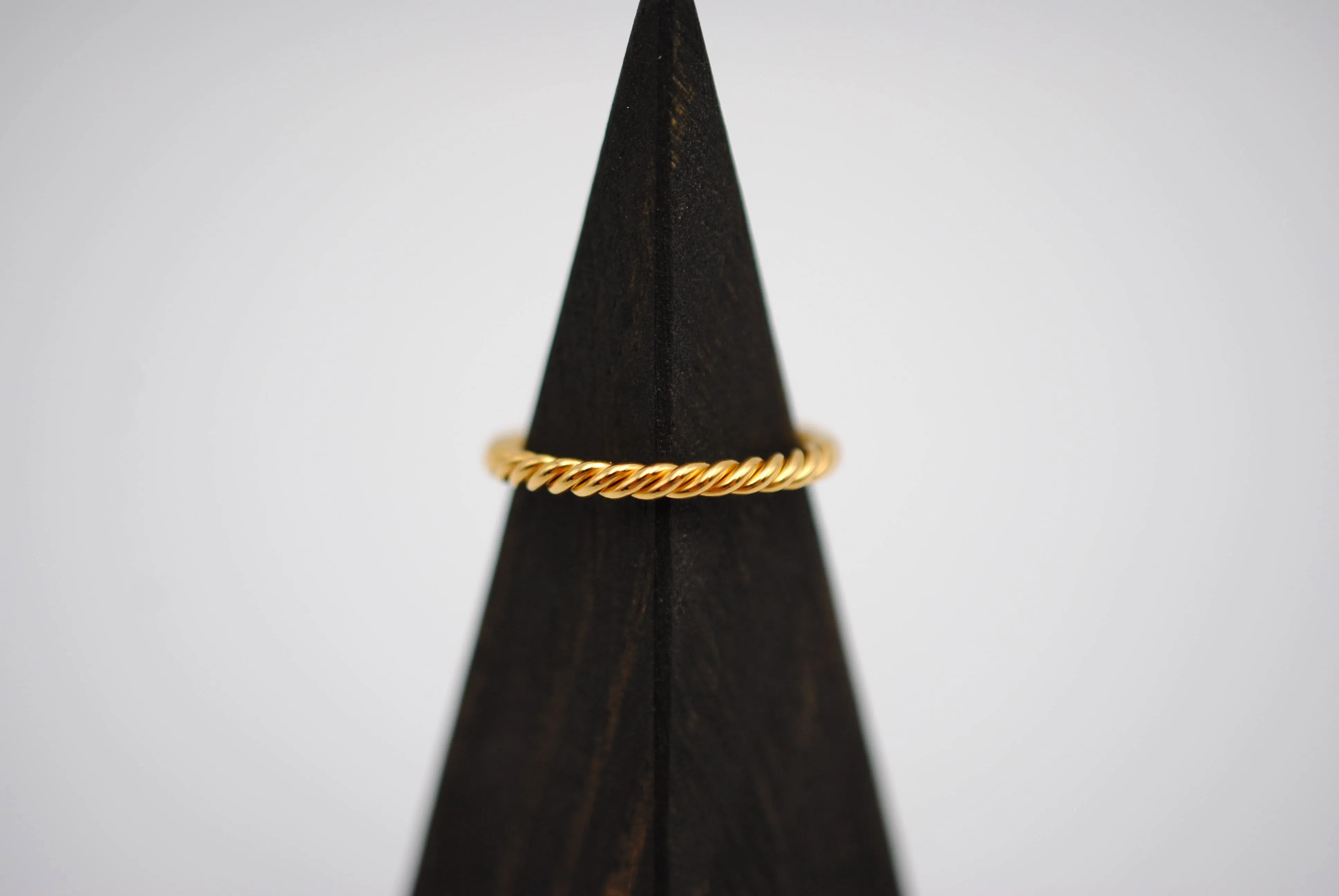 Yellow Gold Rope Stacker Ring