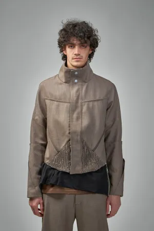 Zafar Cropped Jacket Herringbone Wool