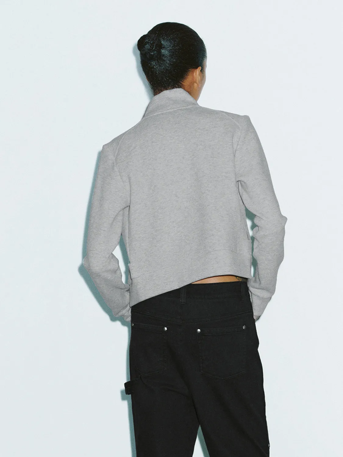 Zip Up Front Cropped Jackets