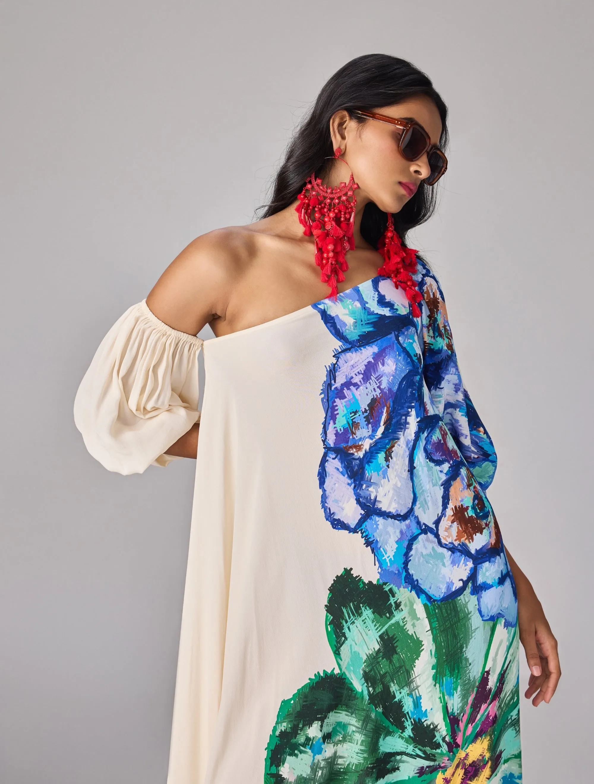 Zoey ivory multicolor dress