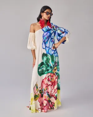 Zoey ivory multicolor dress