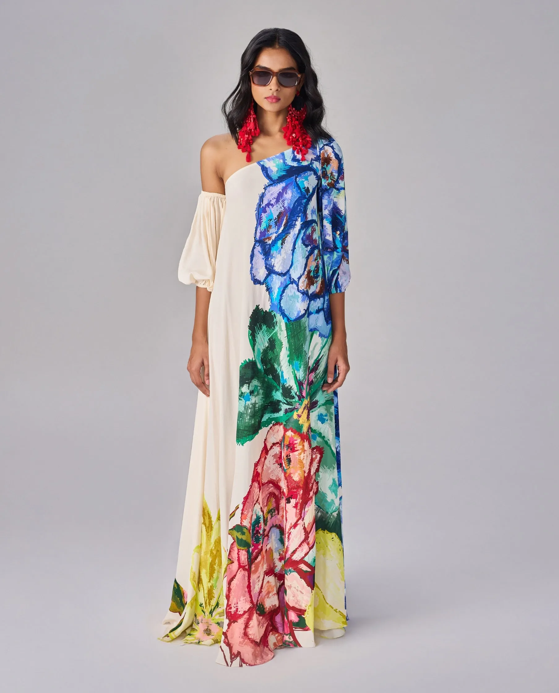 Zoey ivory multicolor dress
