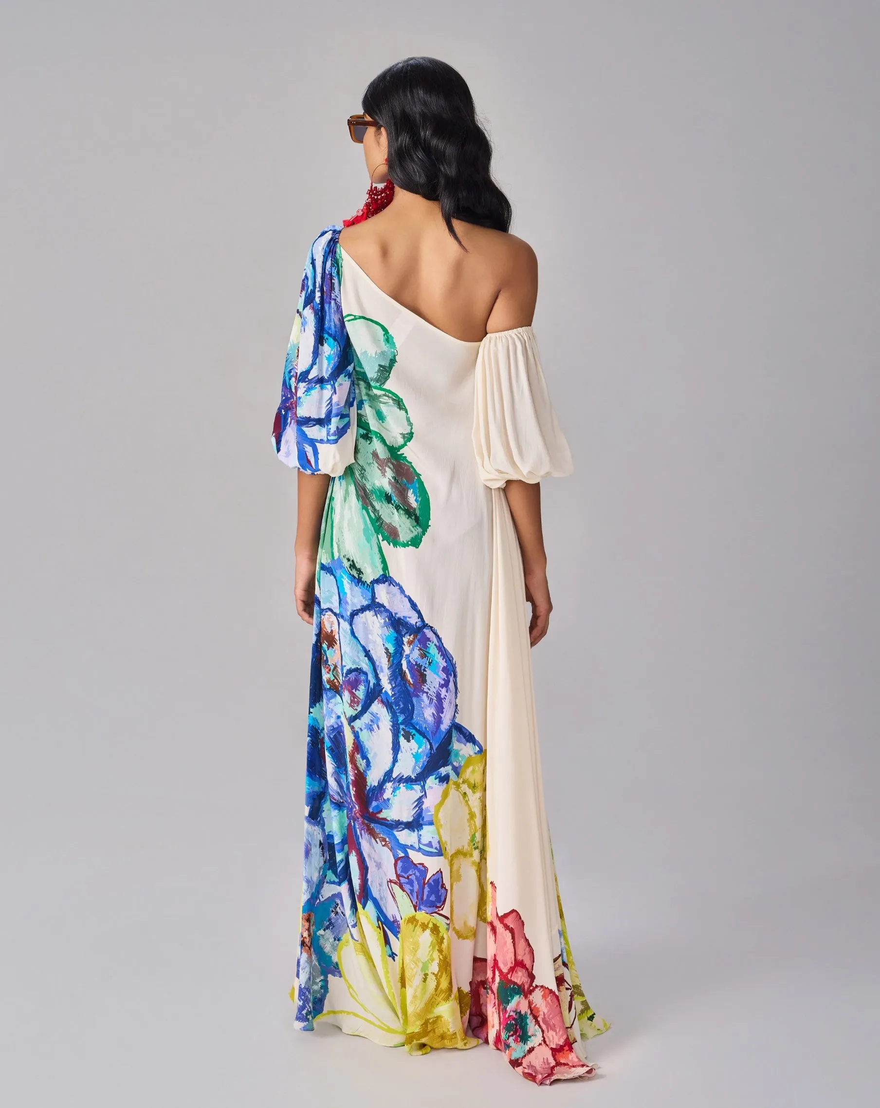Zoey ivory multicolor dress